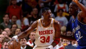 Platz 9: HAKEEM OLAJUWON (1984-2002) - 27,5 Punkte pro Spiel in 17 Finals-Spielen - Team: Rockets