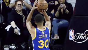 Platz 16: Stephen Curry (Golden State Warriors) in der Saison 2016/17 - 90,4 Prozent von der Linie (103/114 FT).
