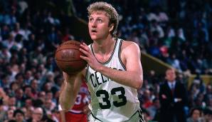 Platz 10: Larry Bird (Boston Celtics) in der Saison 1986/87 - 91,2 Prozent von der Linie (176/193 FT).