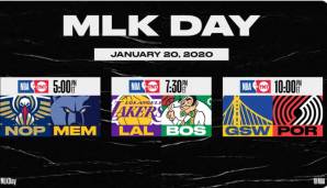 20. Januar: Ein weiterer NBA-Feiertag ist wie üblich der Martin Luther King Day, gerade für europäische Fans mit sehr angenehmen Zeiten. Und mit dem Klassiker schlechthin Boston vs. L.A.!