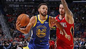 Stephen Curry holt mit den Golden State Warriors gegen die Pelicans den ersten Saisonsieg 2019/20.