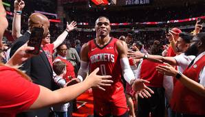 Russell Westbrook steht mit den Rockets nach drei Spielen bei zwei Siegen und einer Niederlage.