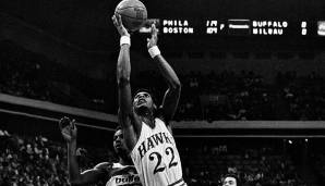 Platz 3: Jon Drew (Atlanta Hawks): 32 Punkte gegen Chicago Bulls im Jahr 1974.