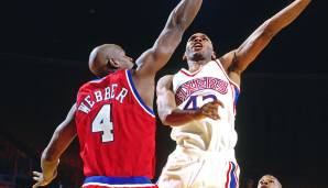 Platz 12: Jerry Stackhouse (Philadelphia 76ers): 27 Punkte gegen die Washington Bullets im Jahr 1995.