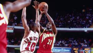 Platz 15: Dominique Wilkins (Atlanta Hawks): 23 verwandelte Freiwürfe (23 Versuche) am 8. Dezember 1992 gegen die Chicago Bulls - insgesamt 42 Punkte.