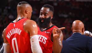 James Harden und Russell Westbrook spielen seit dieser Saison gemeinsam bei den Rockets.