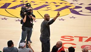Kobe Bryant besuchte beim Lakers-Spiel gegen die Hawks das Staples Center.