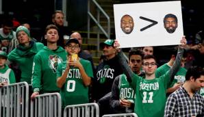 Celtics-Fans zeigen an: Kemba Walker ist besser als Kyrie Irving.