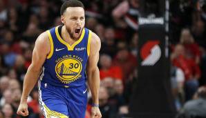 ALL-DECADE-FIRST-TEAM: Steph Curry (Warriors) - Statistiken von 2010/11 bis 2019/20: 24,3 Punkte, 4,5 Rebounds, 6,7 Assists bei 47,8 Prozent FG und 43,5 Prozent Dreier.