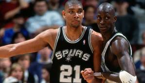 Platz 14: Tim Duncan (San Antonio Spurs) - 21 Jahre und 358 Tage - Platz 5 im MVP-Voting von 1998.