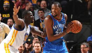 Platz 10: Kevin Durant (Oklahoma City Thunder): 47 Punkte (17/33 FG, 51,5 Prozent) in der Crunchtime in den Playoffs 2014 in 9 Spielen.