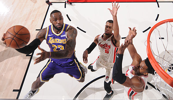 LeBron James und die Lakers lassen sich auch von den Portland Trail Blazers nicht stoppen.