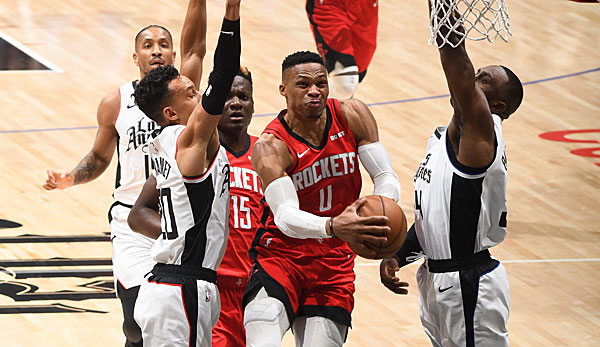 Russell Westbrook legt gegen die Clippers sein bisher bestes Spiel im Rockets-Trikot hin.