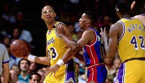 Platz 30: Los Angeles Lakers in der Saison 1988/89 - Offensiv-Rating von 113,8 - Bilanz: 57-25, Niederlage in den NBA Finals gegen die Detroit Pistons (0-4).