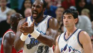 Platz 23: Utah Jazz in der Saison 1994/95 - Offensiv-Rating von 114,3 - Bilanz: 60-22, Aus in der ersten Playoff-Runde gegen die Houston Rockets (2-3).