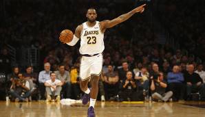 Platz 1: LeBron James (Los Angeles Lakers) - 16 Assists am 1. November 2019 gegen die Dallas Mavericks.