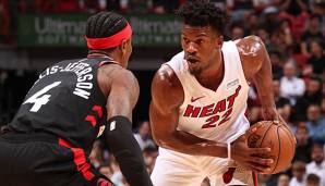 Jimmy Butler hielt mit den Miami Heat Toronto bei gerade einmal 76 Punkten.