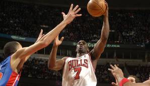 Platz 20: Ben Gordon (Chicago Bulls): 44 Punkte (16/32 FG, 50 Prozent) in der Crunchtime in den Playoffs 2009 in 6 Spielen.