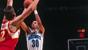 Platz 2: DELL CURRY (Charlotte Hornets) - 55,6 Prozent aus der Mitteldistanz bei 5,5 Versuchen pro Spiel in der Saison 1996/97.