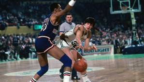 Platz 1: Boston Celtics mit 157 Punkten gegen die New York Knicks in Spiel 2 der ersten Runde 1990 - Ergebnis: 157:128 - Topscorer: Kevin McHale (31).