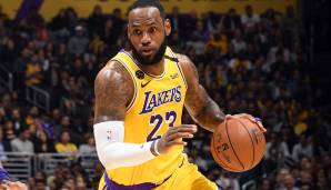 POWER FORWARD: LeBron James (Los Angeles Lakers) - Stats 2019/20: 34,7 Minuten, 24,8 Punkte, 7,7 Rebounds und 10,7 Assists bei 48,8 Prozent aus dem Feld und 35,0 Prozent von der Dreierlinie.