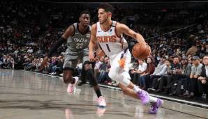 Platz 10 (T): Devin Booker (Phoenix Suns) – Guard – 23 Jahre alt – Stats 19/20: 26,1 Punkte, 4,2 Rebounds, 6,6 Assists