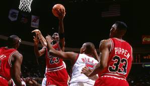 PLATZ 9: Chicago Bulls - 32 Heimsiege in Folge vom 11. Dezember 1996 bis zum 14. April 1997.