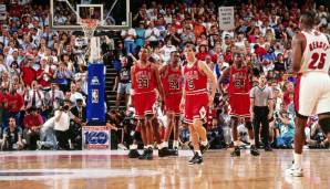 Platz 12: JOHN PAXSON - acht Jahre MJs Teamkollege (1985 - 1993) - Stats: 7,9 Punkte, 3,8 Assists bei 50,1 Prozent aus dem Feld und 36,2 Prozent von Downtown (618 Spiele).