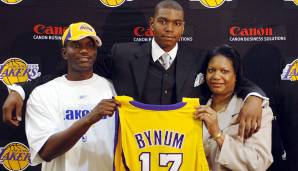 Platz 15: ANDREW BYNUM (2005-2014) – 10. Pick 2005 – Teams: Lakers, Cavaliers, Pacers.