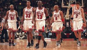 Michael Jordan holten 1998 ihren sechsten Titel in acht Jahren.