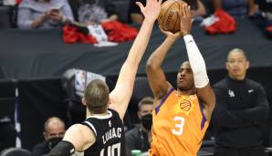 Platz 14: CHRIS PAUL (Phoenix Suns) - 51,6 Prozent aus der Mitteldistanz bei 5,5 Versuchen pro Spiel in der Saison 2020/21