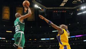 PLATZ 2: Ray Allen (Boston Celtics) - 8 Dreier in Spiel 2 der Finals 2010 gegen die Los Angeles Lakers.