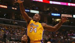 Platz 14: SHAQUILLE O'NEAL (1992-2011) - 2,3 Blocks pro Spiel in 1.207 Partien für die Magic, Lakers, Heat, Suns, Cavs und Celtics.