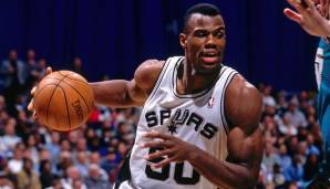 Platz 9: David Robinson (1987/San Antonio Spurs) – 21,1 Punkte, 10,6 Rebounds über 987 NBA-Spiele – Erfolge: MVP 1995, 2x Meister, 10x All-Star, 10x All-NBA, Scoring Leader, Rebounding Leader, Block Leader, DPOY 1992