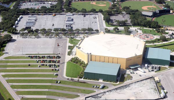 In dieser Halle im Disney World Resort findet der Restart der NBA statt.