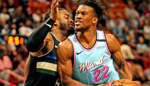 Jimmy Butler (Guard, Miami Heat) - Stats 2019/20: 20,2 Punkte, 6,6 Rebounds, 6,1 Assists und 1,7 Steals bei 45,4 Prozent aus dem Feld und 24,8 Prozent von der Dreierlinie in 34,3 Minuten (54 Spiele).