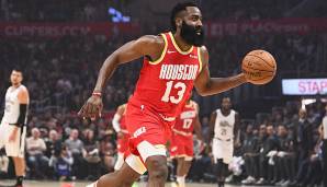 ALL-NBA FIRST TEAM: James Harden (Guard, Houston Rockets) - Stats 2019/20: 34,4 Punkte, 6,4 Rebounds, 7,4 Assists und 1,7 Steals bei 43,5 Prozent aus dem Feld und 35,2 Prozent von der Dreierlinie in 36,7 Minuten (61 Spiele).
