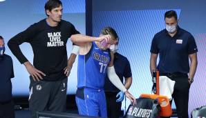 Luka Doncic hat sich in Spiel 3 gegen die L.A. Clippers am linken Knöchel verletzt.