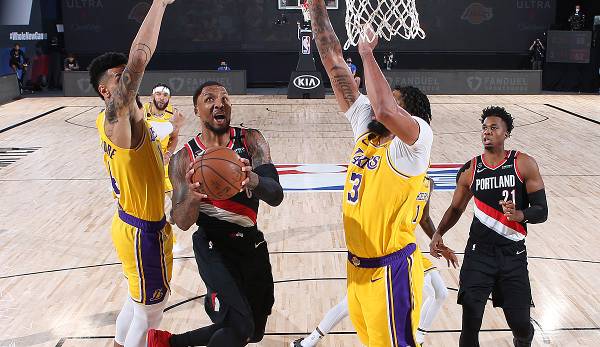 Damian Lillard führt die Blazers zum Auftaktsieg gegen die Los Angeles Lakers.
