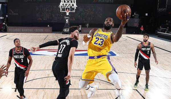 LeBron James und Anthony Davis haben die Lakers zu einem Sieg in Spiel 5 gegen tapfer kämpfende Blazers geführt.