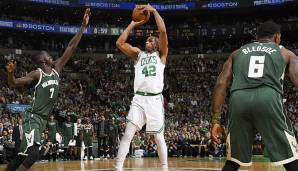 2018: Celtics vs. Bucks 4-3 – Kein Auswärtsteam konnte gewinnen, sodass Boston den Heimvorteil in Spiel 7 nutzte. Mit Giannis Antetokounmpo und Khris Middlton waren die Bucks (damals noch mit Coach Jason Kidd) ein brandgefährlicher 7-Seed.