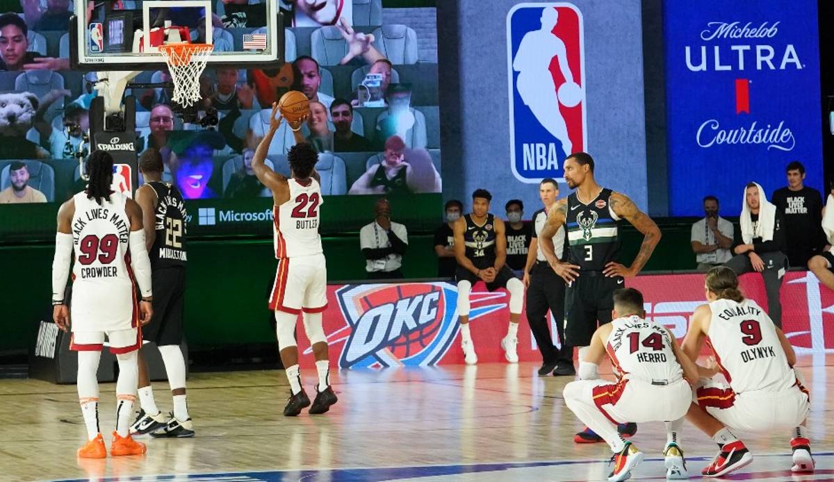 Jimmy Butler versenkte bei abgelaufener Uhr die entscheidenden Freiwürfe für die Miami Heat.