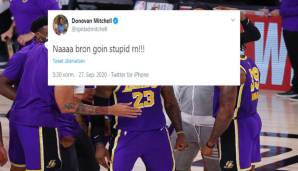 Donovan Mitchell (Utah Jazz): "Naaa, Bron spielt gerade verrückt gut!!!"
