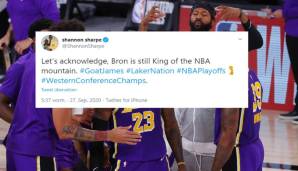 Shannon Sharpe (NFL-Legende, Radio-Host Fox Sports): "Lasst uns es anerkennen, Bron ist immer noch der König der NBA."