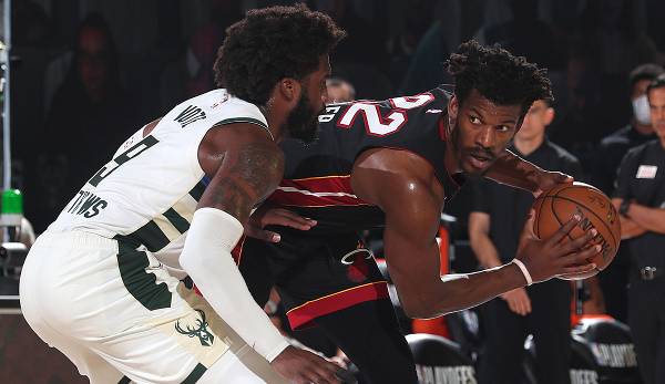 Jimmy Butler und die Miami Heat haben in Spiel 5 das Playoff-Aus der Bucks besiegelt.