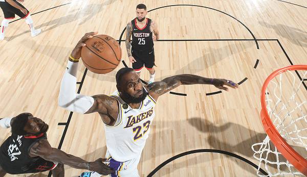 LeBron James und die Lakers machen in Spiel 5 mit einem Blowout-Sieg gegen die Rockets früh Nägel mit Köpfen.