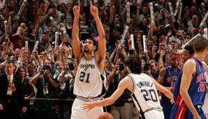 Platz 3: Tim Duncan (San Antonio Spurs, 2004/05) - Overall-Rating: 98 (Dreier: 75, Dunk: 65).
