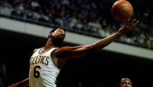BILL RUSSELL (1956-1969) – Team: Celtics – Erfolge: 11x NBA Champion, 5x MVP, 12x All-Star, 3x First Team, 8x Second Team, 1x All-Defensive, Rookie of the Year, 1x All-Star Game MVP.