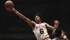 Platz 20: JULIUS ERVING | Team: Philadelphia 76ers | Saison: 1976/77 | Punkteschnitt: 27,3 Punkte (19 Spiele) | Teamerfolg: NBA Finals (2-4 vs. Trail Blazers)