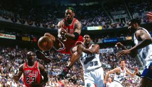 PLATZ 14: Dennis Rodman (1986 - 2000) - 116 Playoff-Siege für die Pistons, Spurs und Bulls.